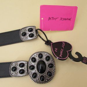 Betsey Johnson Embellished / Nail-head Waist Belt